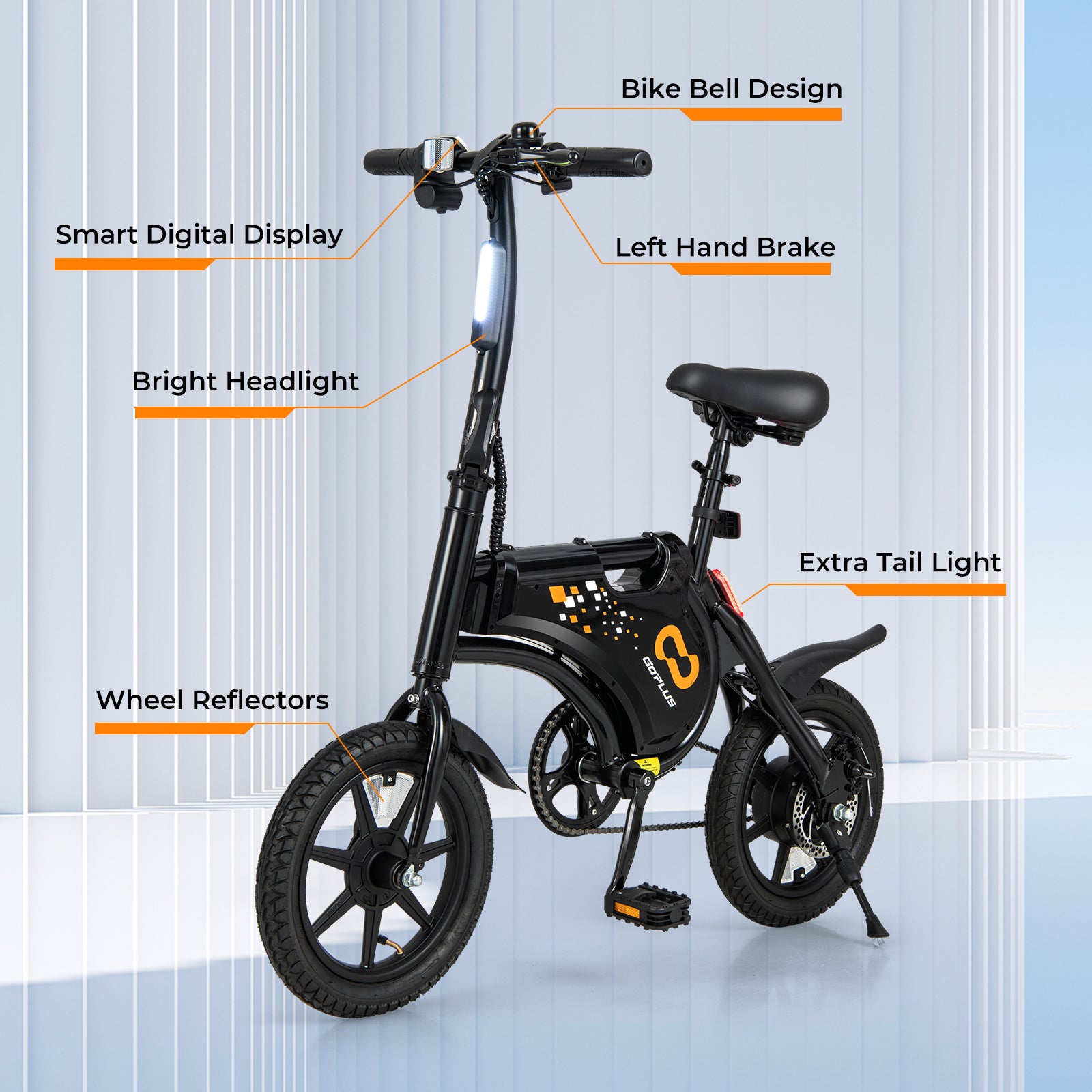 Folding Electric Bike, 350W Motor, 36V Battery, Black Exercise Machines at Gallery Canada