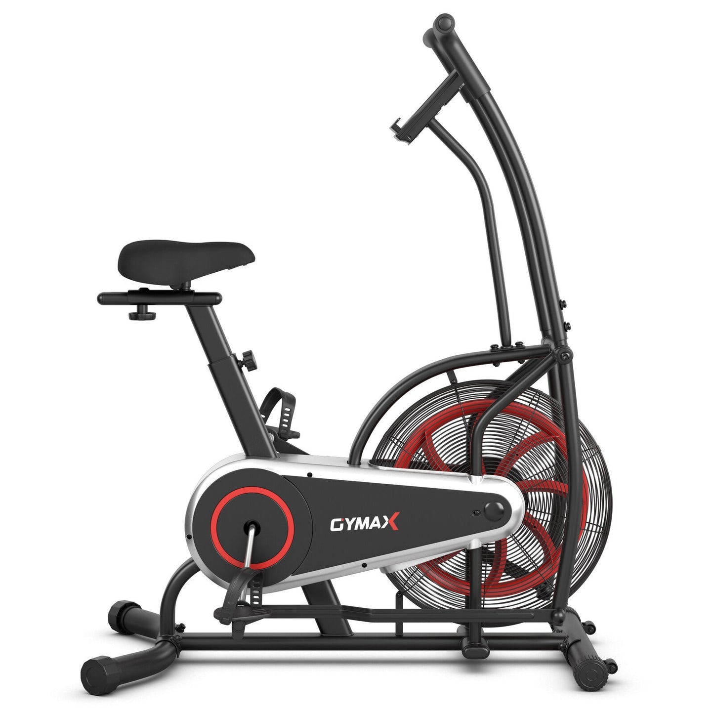 Upright Air Bike Fan Exercise Bike, Adjustable Seat, Black Exercise Bikes at Gallery Canada