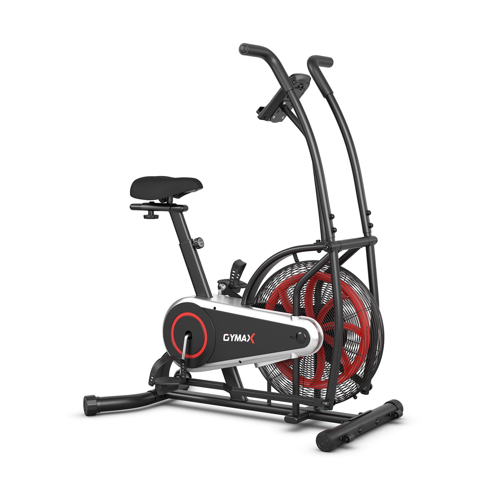 Upright Air Bike Fan Exercise Bike, Adjustable Seat, Black Exercise Bikes at Gallery Canada