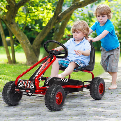 4 Wheel Pedal Ride On, Adjustable Seat, Red Powered Ride On Toys at Gallery Canada
