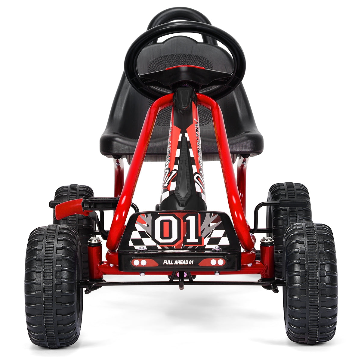 4 Wheel Pedal Ride On, Adjustable Seat, Red Powered Ride On Toys at Gallery Canada