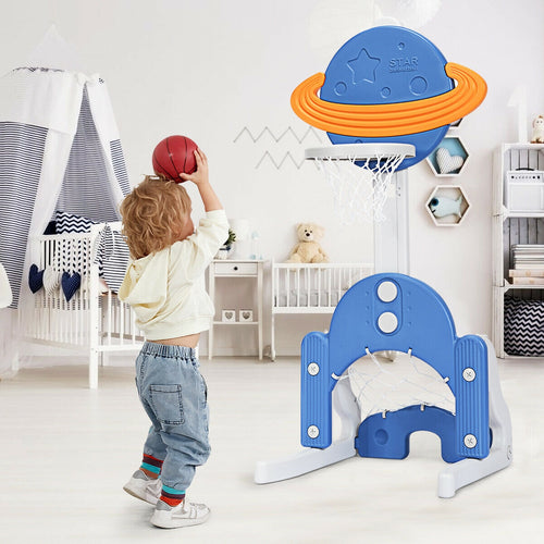 Kids Basketball Hoop Set, 3 In 1, Blue