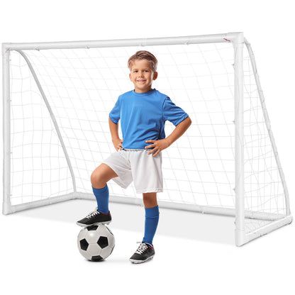 6 x 4 Feet Soccer Goal, Strong UPVC Frame, White Sport Equipments at Gallery Canada