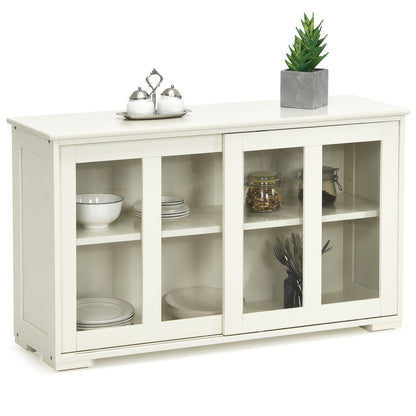 Sideboard Buffet Cabinet With Sliding Door, Antique White, White Sideboards Cabinets & Buffets at Gallery Canada
