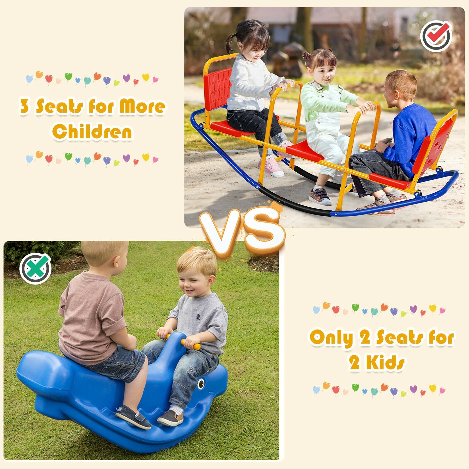 Outdoor Kids Seesaw Swivel Teeter, For 3 To 8 Years, Red Seesaws at Gallery Canada