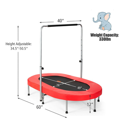 2-Person Foldable Mini Kids Rebounder Trampoline, Red Trampolines at Gallery Canada