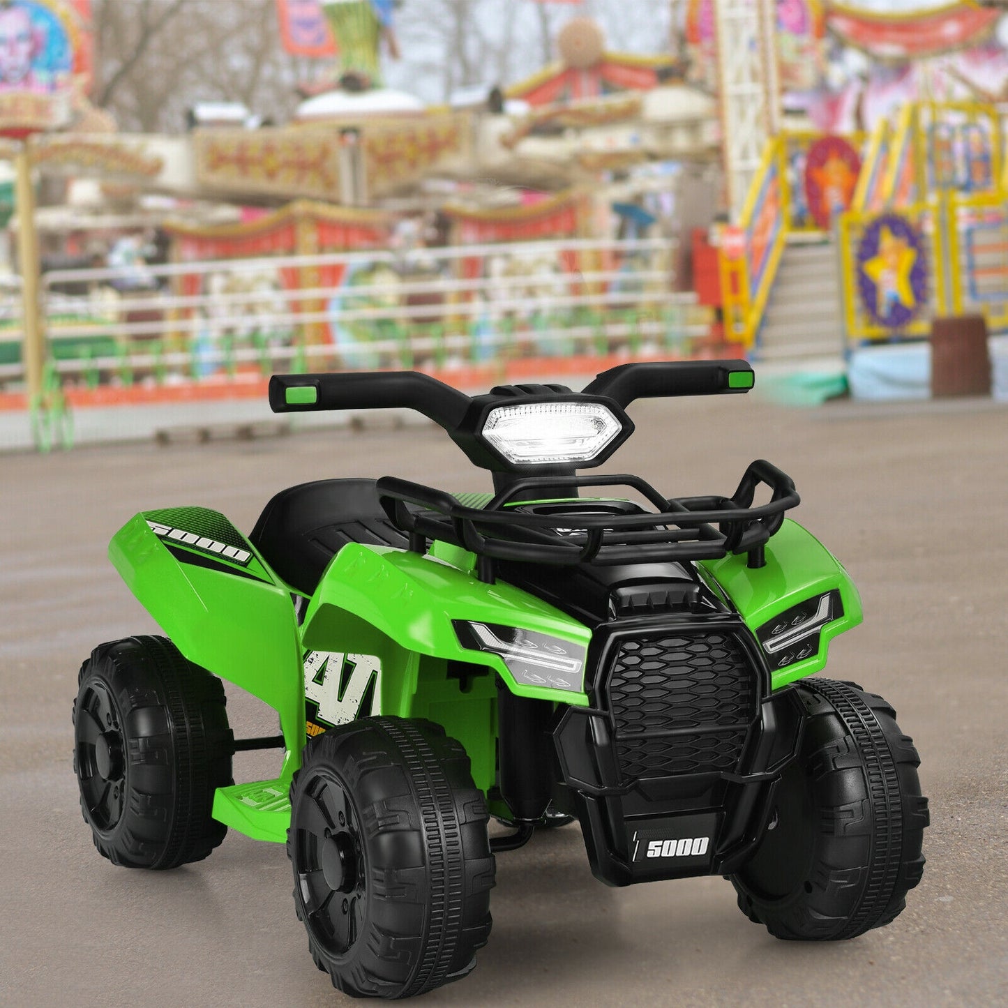 6V Kids ATV Quad Electric Ride On Car, Green Powered Ride On Toys at Gallery Canada