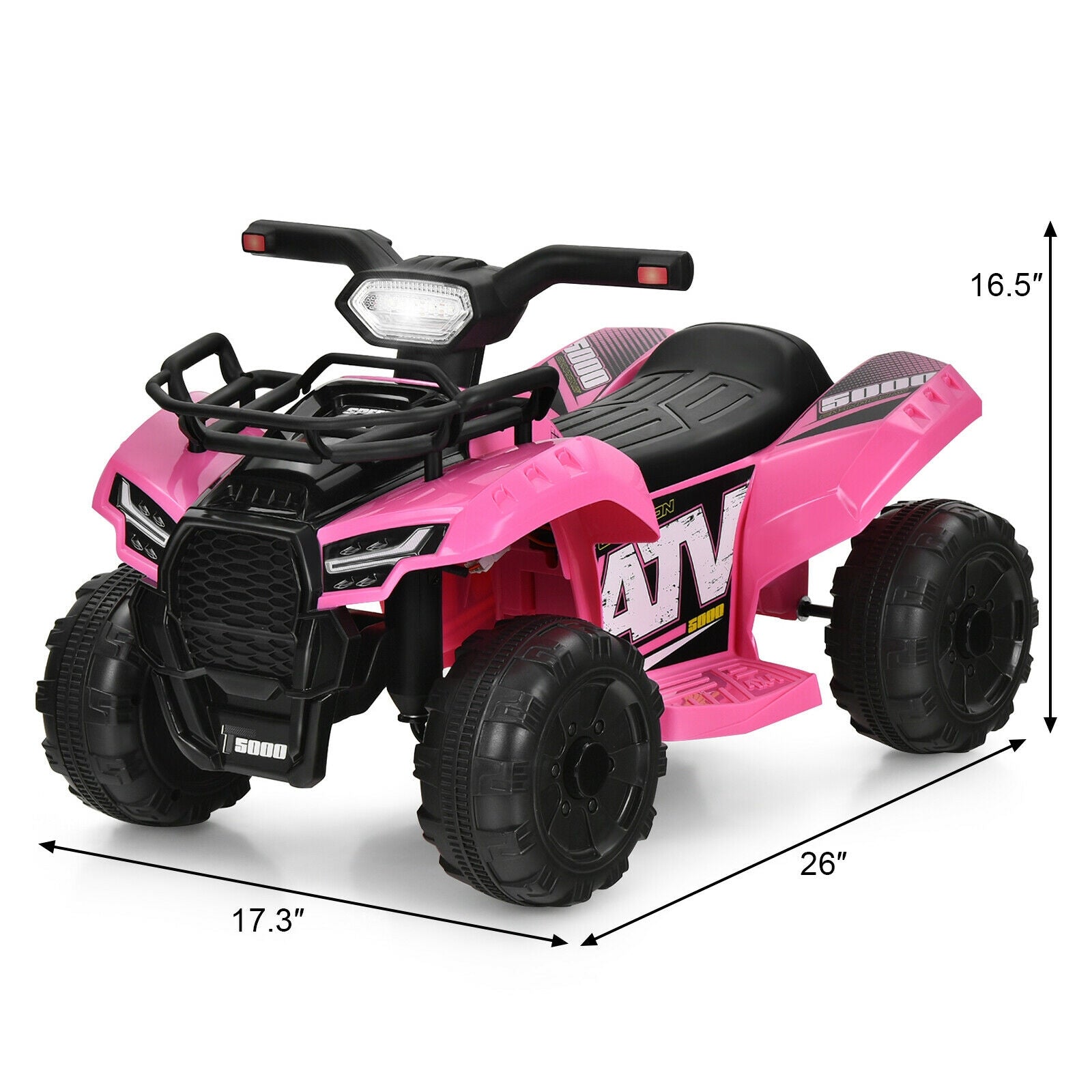 6V Kids ATV Quad Electric Ride On Car, Pink Powered Ride On Toys at Gallery Canada