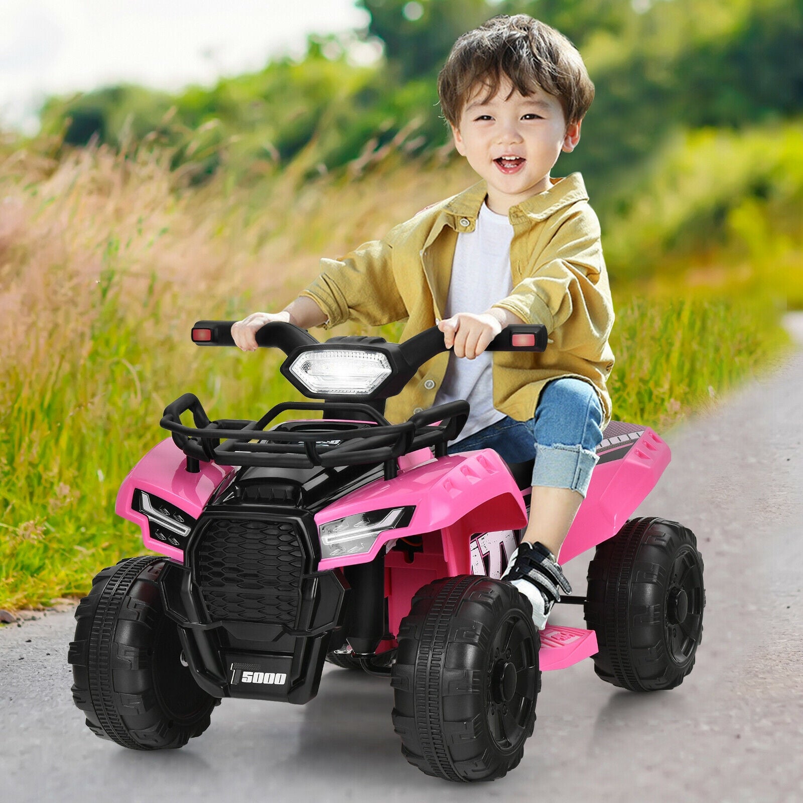 6V Kids ATV Quad Electric Ride On Car, Pink Powered Ride On Toys at Gallery Canada