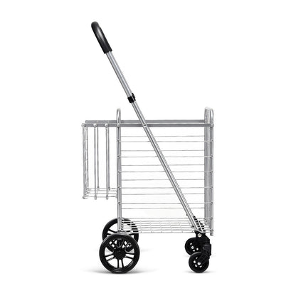 Folding Shopping Cart, Adjustable Handle, Silver Kitchen Tools at Gallery Canada