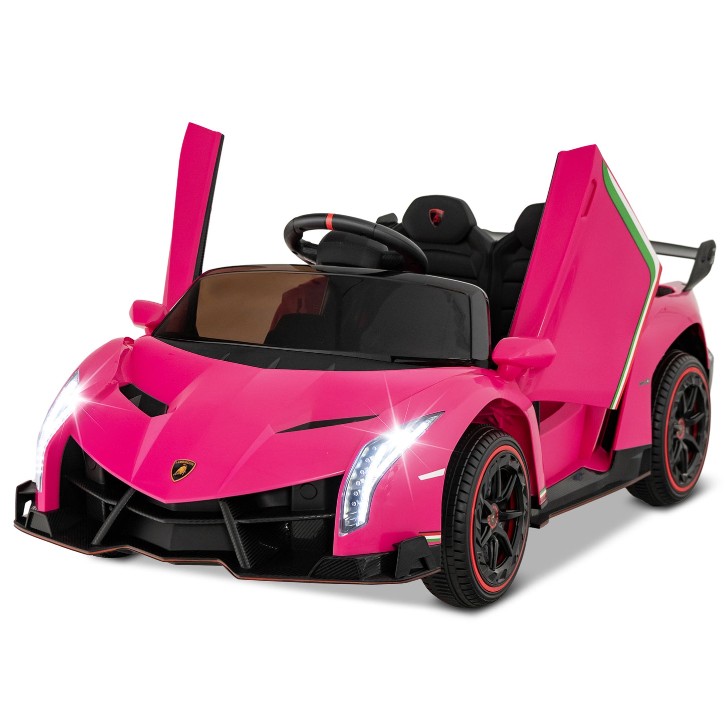 12V Licensed Lamborghini 4WD Kids Ride-On Car, 2.4G Remote, Pink Powered Ride On Toys at Gallery Canada