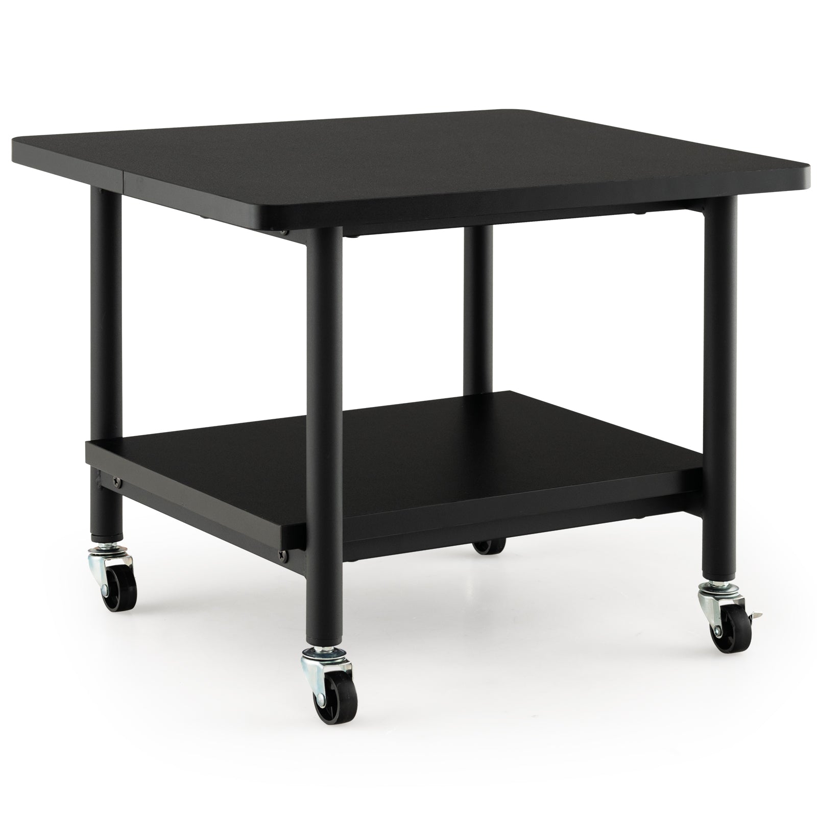 Under Desk Printer Stand, 4 Wheels With Lock, Black Laptop Tables & Printer Stands at Gallery Canada