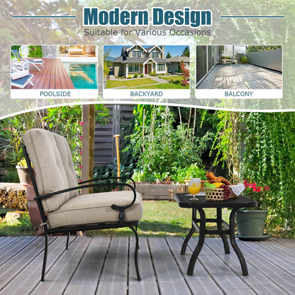 Patio Loveseat Bench Table Set, 2 Pieces, Beige Patio Conversation Sets at Gallery Canada