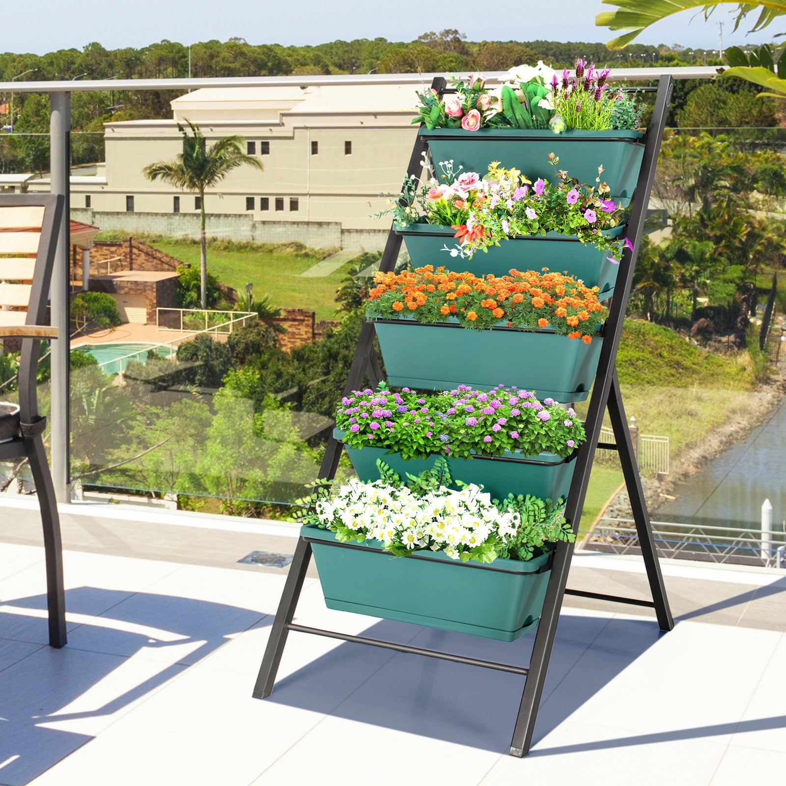 5-Tier Vertical Garden Planter Box, Raised Bed, 5 Container, Green Raised Garden Beds at Gallery Canada