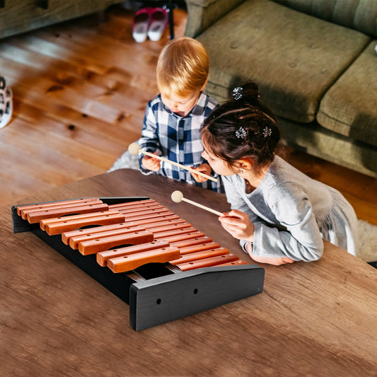25 Notes Xylophone, Wooden Percussion Educational Instrument, Black Drums & Percussion Black at Gallery Canada
