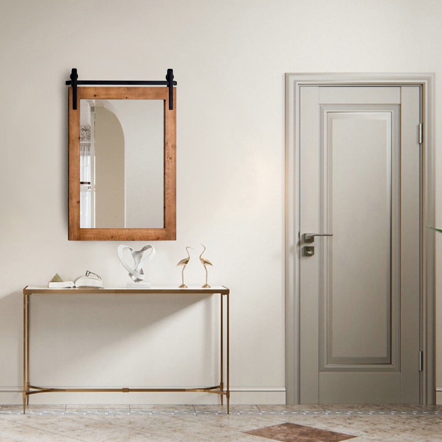30 x 22 Inch Wall Mirror, Wood Frame, Brown Wall Mirrors at Gallery Canada