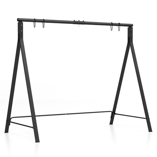 Patio Metal Swing Stand, A-Shaped Structure, Black