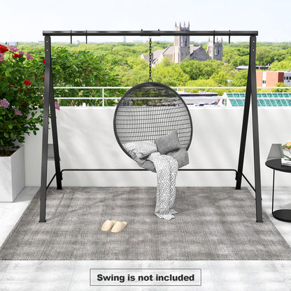 Patio Metal Swing Stand, A-Shaped Structure, Black Porch Swings at Gallery Canada