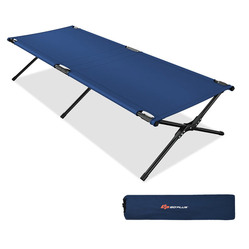 Adults Kids Folding Camping Cot, Blue