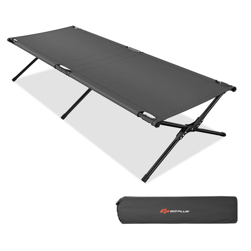 Folding Camping Cot, Gray
