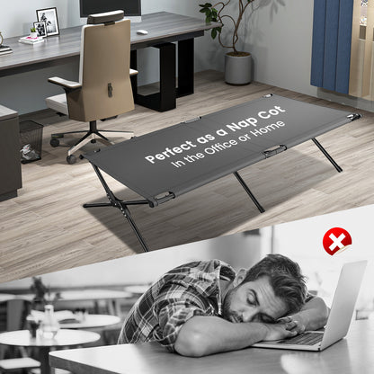 Folding Camping Cot, Gray Camping Furniture at Gallery Canada