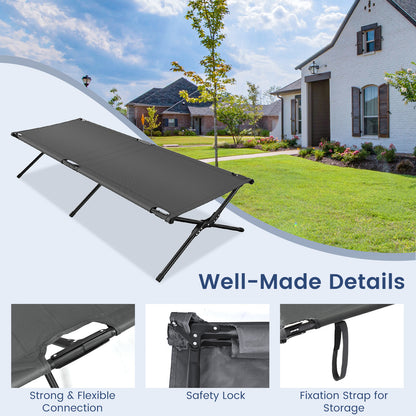 Folding Camping Cot, Gray Camping Furniture at Gallery Canada