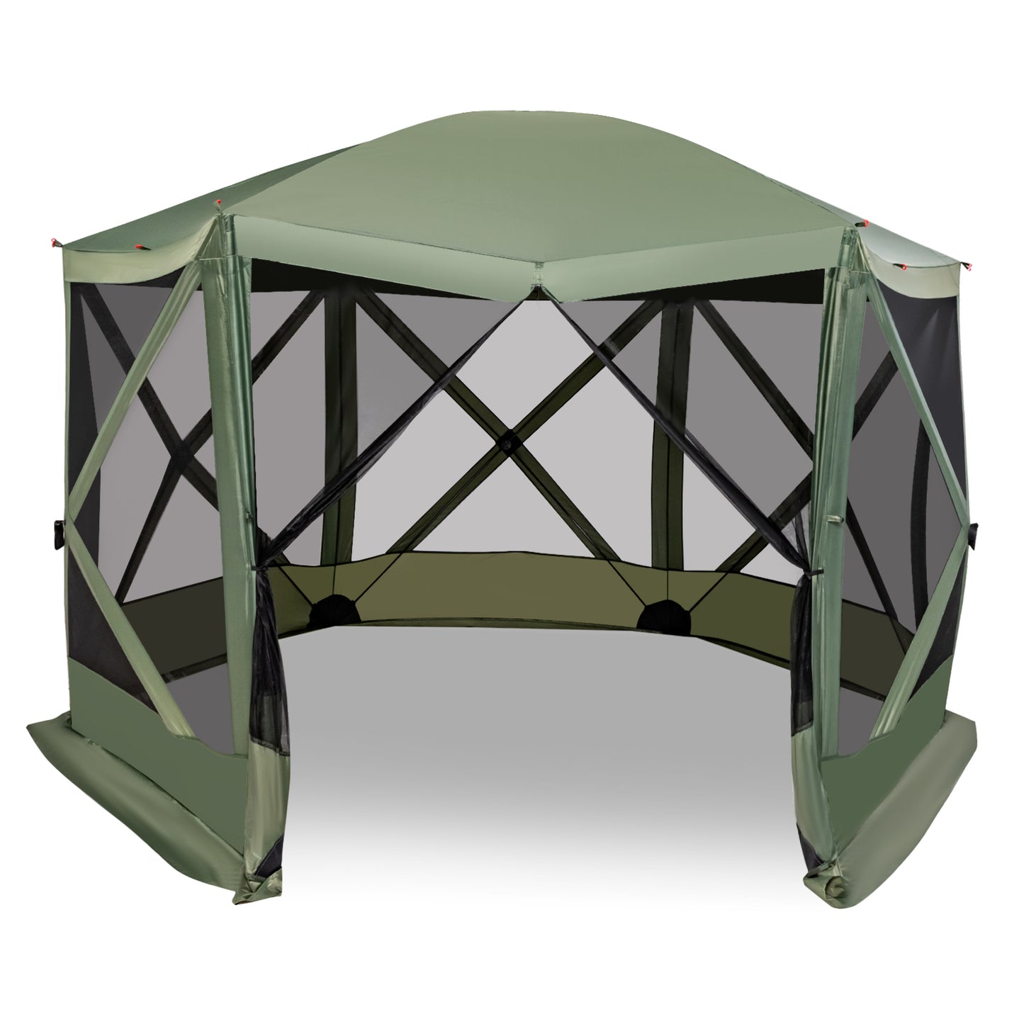 11.5 X 11.5 Ft Pop-Up Screen House Tent, Portable Carrying Bag, Green Tents at Gallery Canada