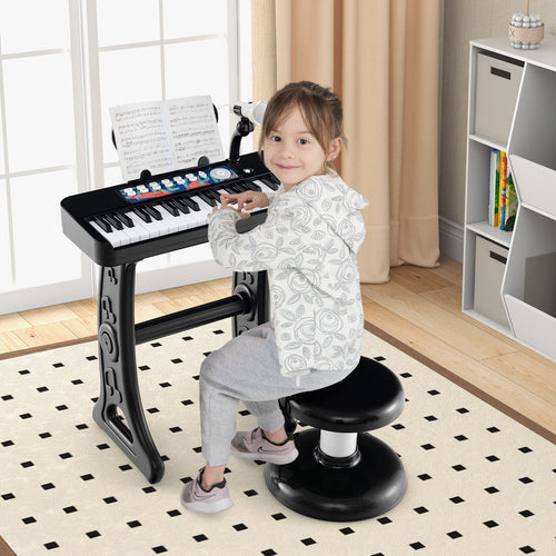 Kids Piano Keyboard, 37-Key, With Microphone, Black