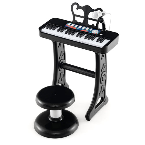Kids Piano Keyboard, 37-Key, With Microphone, Black