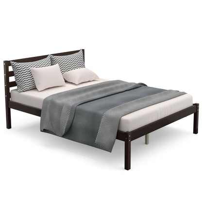 Full Size Bed Frame With Solid Wooden Slat Support Simple Bed Frame at Gallery Canada