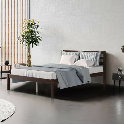 Full Size Bed Frame With Solid Wooden Slat Support Simple Bed Frame at Gallery Canada