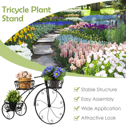 Parisian Style Tricycle Plant Stand, Black Plant Stands at Gallery Canada