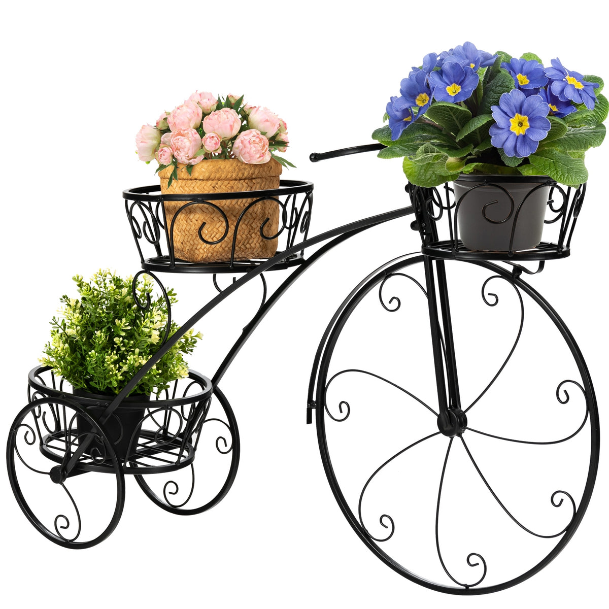 Parisian Style Tricycle Plant Stand, Black Plant Stands at Gallery Canada