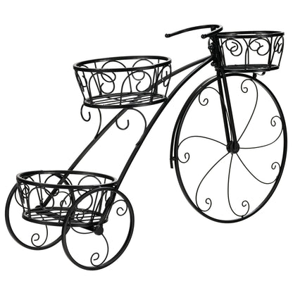 Parisian Style Tricycle Plant Stand, Black Plant Stands Black at Gallery Canada