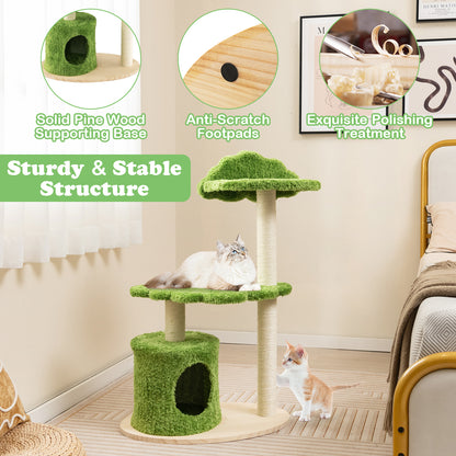 38 Inch Cat Tree, Indoor Cats, Sisal Scratching Posts, Green Cat Trees Condos & Scratchers at Gallery Canada