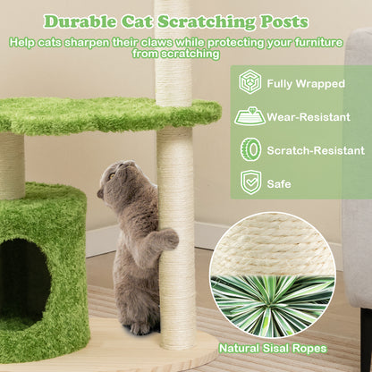 38 Inch Cat Tree, Indoor Cats, Sisal Scratching Posts, Green Cat Trees Condos & Scratchers at Gallery Canada
