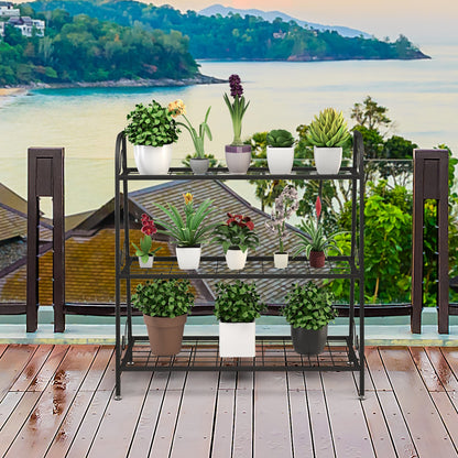 3-Tier Metal Plant Stand, Black Plant Stands at Gallery Canada