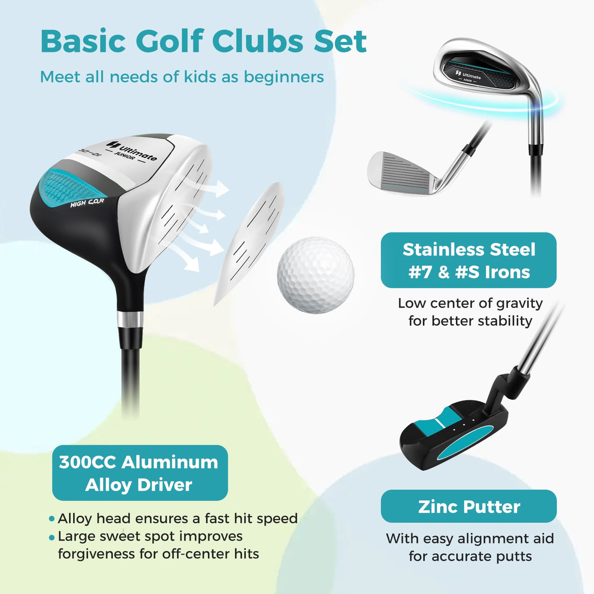 Junior Golf Club Set, Kids Age 8-10 Years, Right Hand, Blue Golf at Gallery Canada