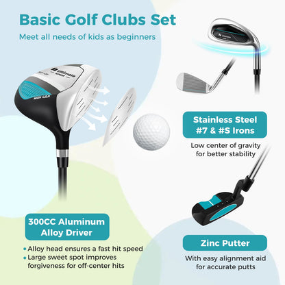 Junior Golf Club Set, Kids Age 8-10 Years, Right Hand, Blue Golf at Gallery Canada