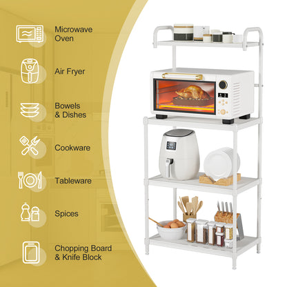 4-Tier Kitchen Storage Rack, Microwave Oven Shelves, White Baker's Racks at Gallery Canada