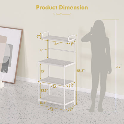 4-Tier Kitchen Storage Rack, Microwave Oven Shelves, White Baker's Racks at Gallery Canada