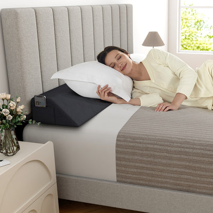 Full Size Bed Wedge Pillow, With Storage Bag, Gray Bedding at Gallery Canada