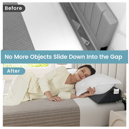 Full Size Bed Wedge Pillow, With Storage Bag, Gray Bedding at Gallery Canada