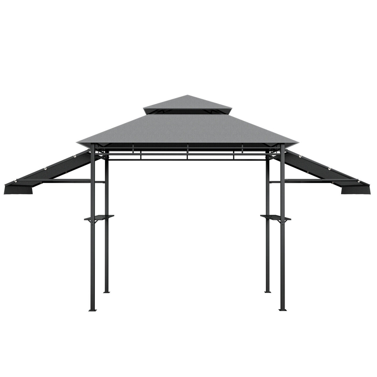13.5 x 4 Feet Patio BBQ Grill Gazebo Canopy, Gray Gazebos Gray at Gallery Canada