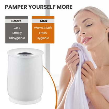 20L Bathroom Towel Warmer, Auto Shut Off, White Dryers at Gallery Canada