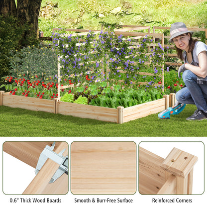 Raised Garden Bed, 2 Planter Boxes, 3 Trellis, Natural Raised Garden Beds at Gallery Canada