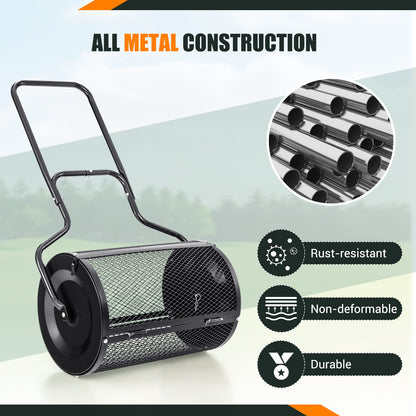 24” Peat Moss Spreader, U-Shape Handle, Black Garden Tools at Gallery Canada