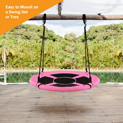 40 Inch Flying Saucer Tree Swing, Indoor Outdoor Play Set, Pink Swing & Playsets at Gallery Canada