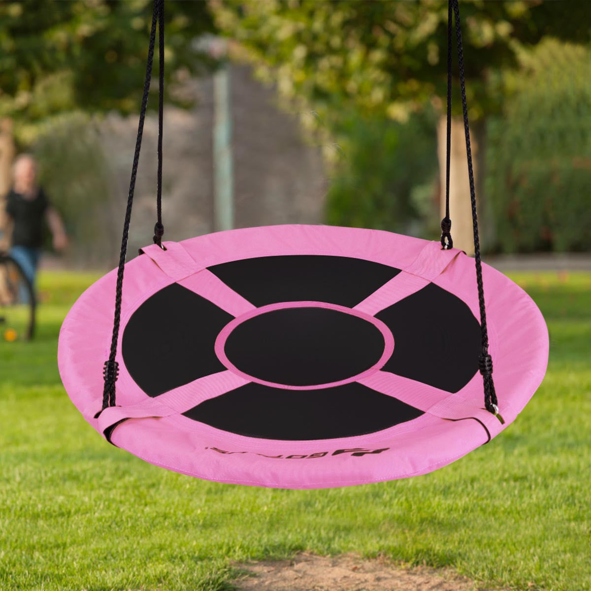 40 Inch Flying Saucer Tree Swing, Indoor Outdoor Play Set, Pink Swing & Playsets at Gallery Canada