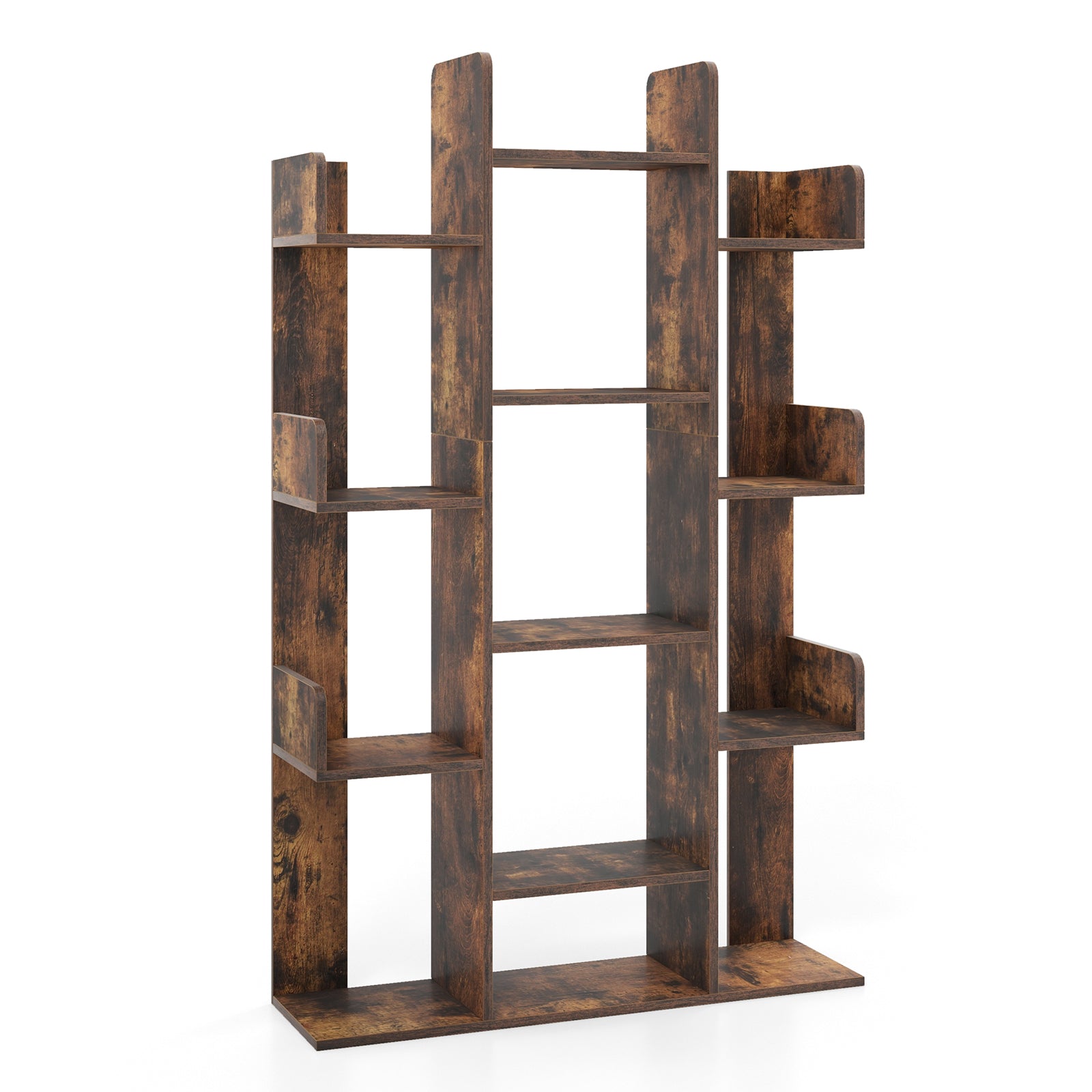 Tree-Shaped Bookshelf, 13 Compartments, Brown Bookcases at Gallery Canada
